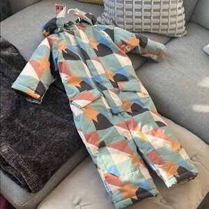 Kids Star Pattern Puffer Snowsuit